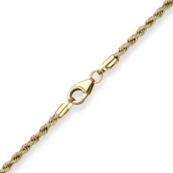 2,1mm Kordelkette Goldkette Collier Halskette aus 585 Gold Gelbgold 55cm