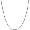 1,5mm Kordelkette massiv Kette Collier Halskette aus 925 Silber rhodiniert 55cm