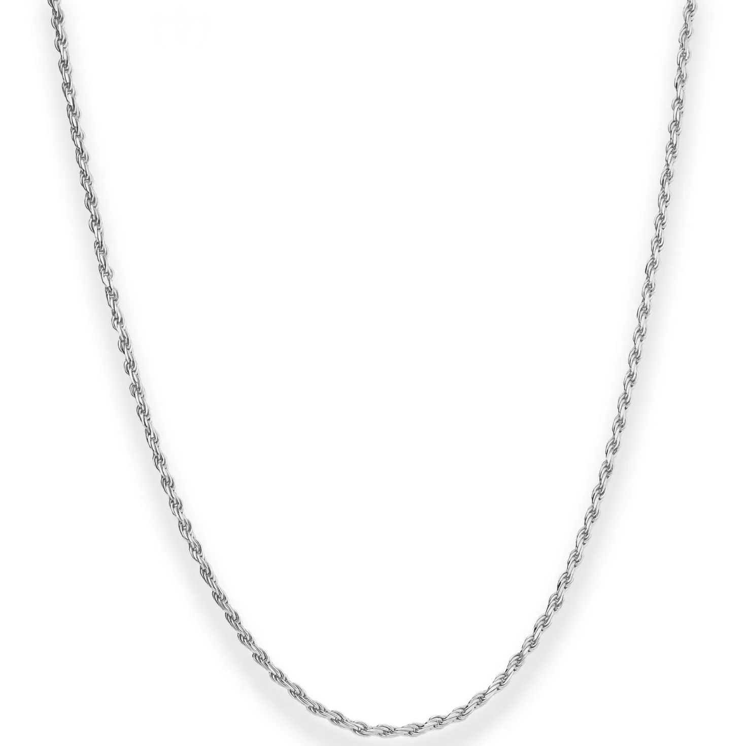 1,8mm Kordelkette massiv Silberkette Collier Halskette aus 925 Silber 45cm