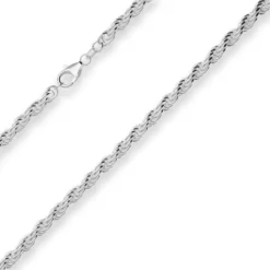 5mm Kordelkette massiv Silberkette Collier Halskette aus 925 Silber 60cm