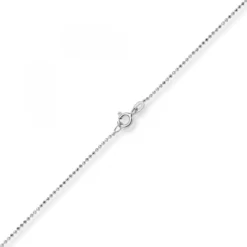1mm Kugelkette diamantiert Kette Goldkette Halskette aus 750 Gold Weißgold, 45cm