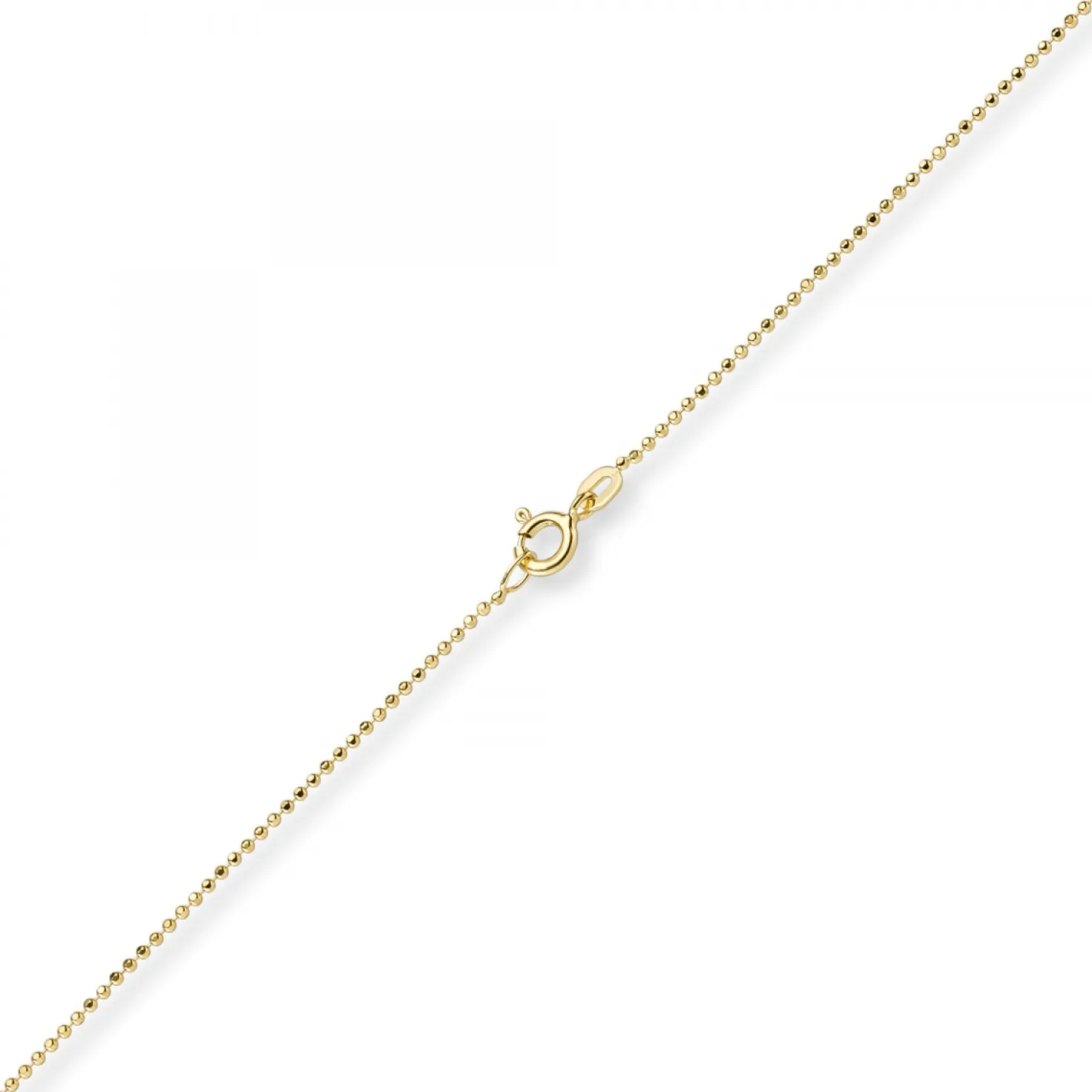 1mm Kugelkette diamantiert Kette Goldkette Halskette aus 585 Gold Gelbgold, 55cm