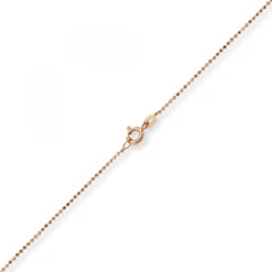 1mm Kugelkette diamantiert Kette Goldkette Halskette aus 750 Gold Rotgold, 50cm