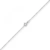 1mm Kugelkette diamantiert Kette Goldkette Halskette aus 750 Gold Weißgold, 50cm