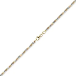 2,2mm Kugelkette Halskette aus 585 Gold gelb/rot/weiß tricolor diamantiert 42cm
