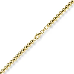4mm Kugelkette Halskette Collier aus 585 Gold Gelbgold glatt glänzend 50cm