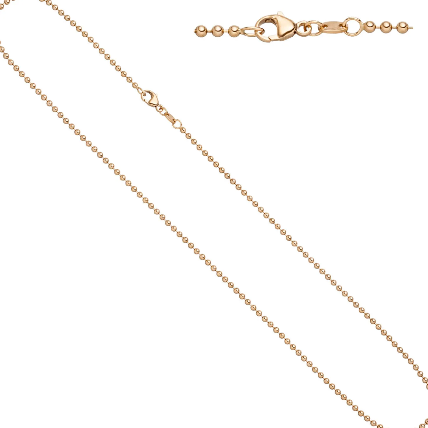 2mm Kugelkette Halskette Collier Halsschmuck aus 585 Gold Rotgold 45cm