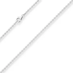 2,5mm Kugelkette Silberkette Collier Halskette aus 925 Silber 80cm
