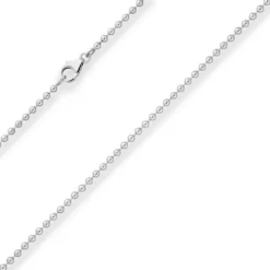 2,5mm Kugelkette Silberkette Collier Halskette aus 925 Silber rhodiniert 60cm