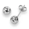 6mm Kugel Ohrstecker Stecker Ohrschmuck 750 Gold Weißgold diamantiert