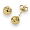 6mm Kugel Ohrstecker Stecker Ohrschmuck 585 Gold Gelbgold diamantiert