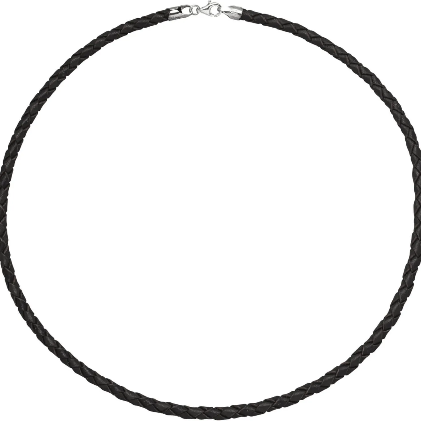 4,1mm Lederkette Kette Halskette Halsschmuck braun 925 Silber 60cm