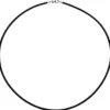 2mm Lederkette Lederband, schwarz, Karabiner 925 Silber, Unisex, 45cm