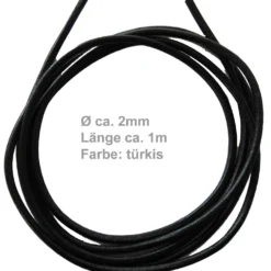 2mm Lederschnur Lederkette aus Leder in türkis-Farbe Lederschmuck, 100cm