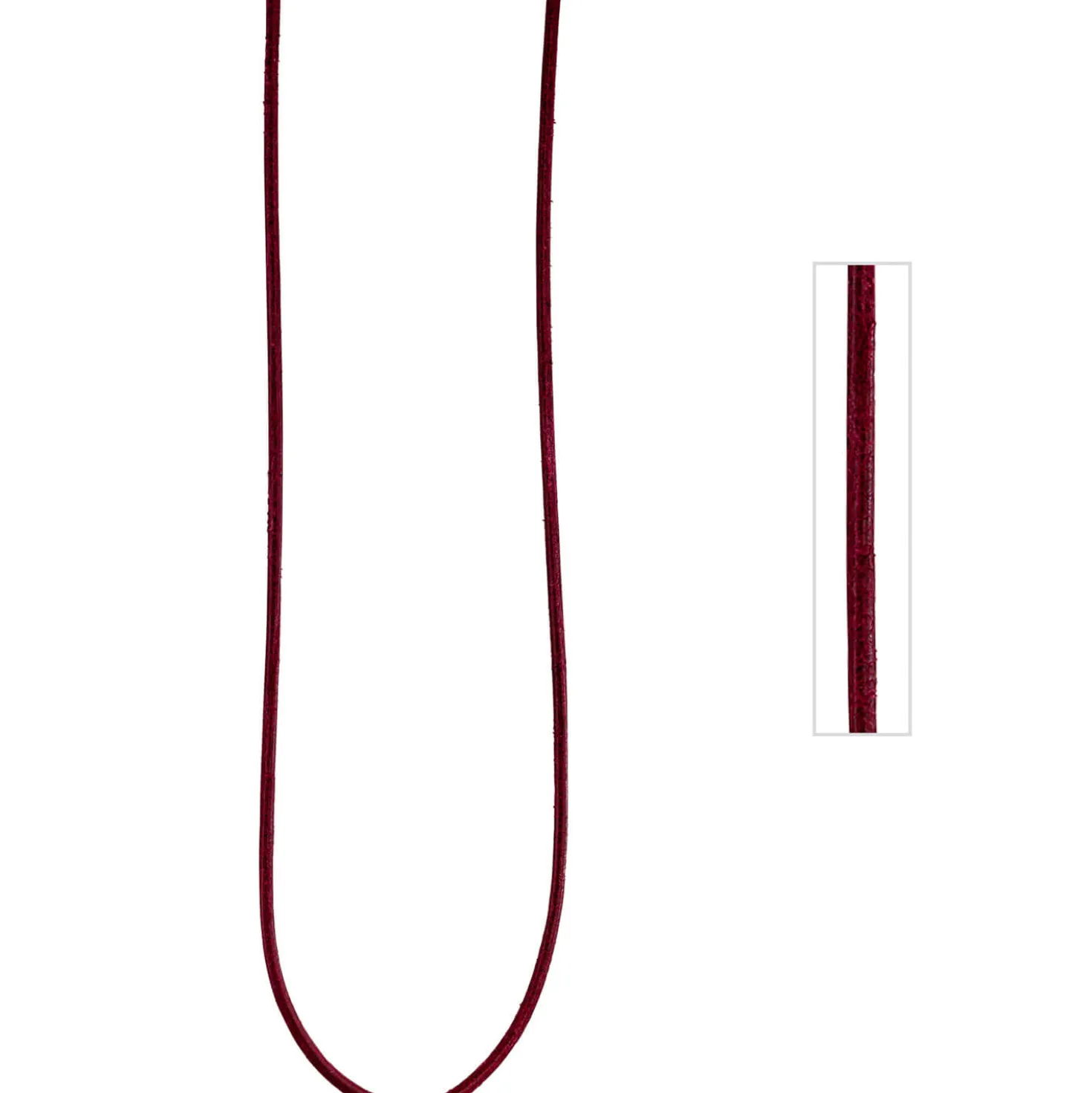 2mm Lederschnur Lederkette aus dunkelrotem Leder Lederschmuck, 100cm