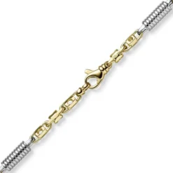 5,5mm Monte Carlo Armband 585 Gold Gelbgold Weißgold massiv bicolor 21cm Herren