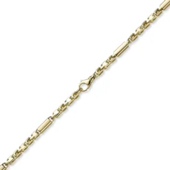 5,5mm Monte Carlo Herren Kette Halsschmuck Halskette aus 585 Gold Gelbgold 65cm