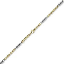 5,5mm Monte Carlo Kette Halskette 585 Gold Gelbgold Weißgold massiv 65cm Herren