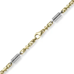 7mm Monte Carlo Kette Halskette 750 Gold Gelbgold Weißgold massiv bicolor 55cm