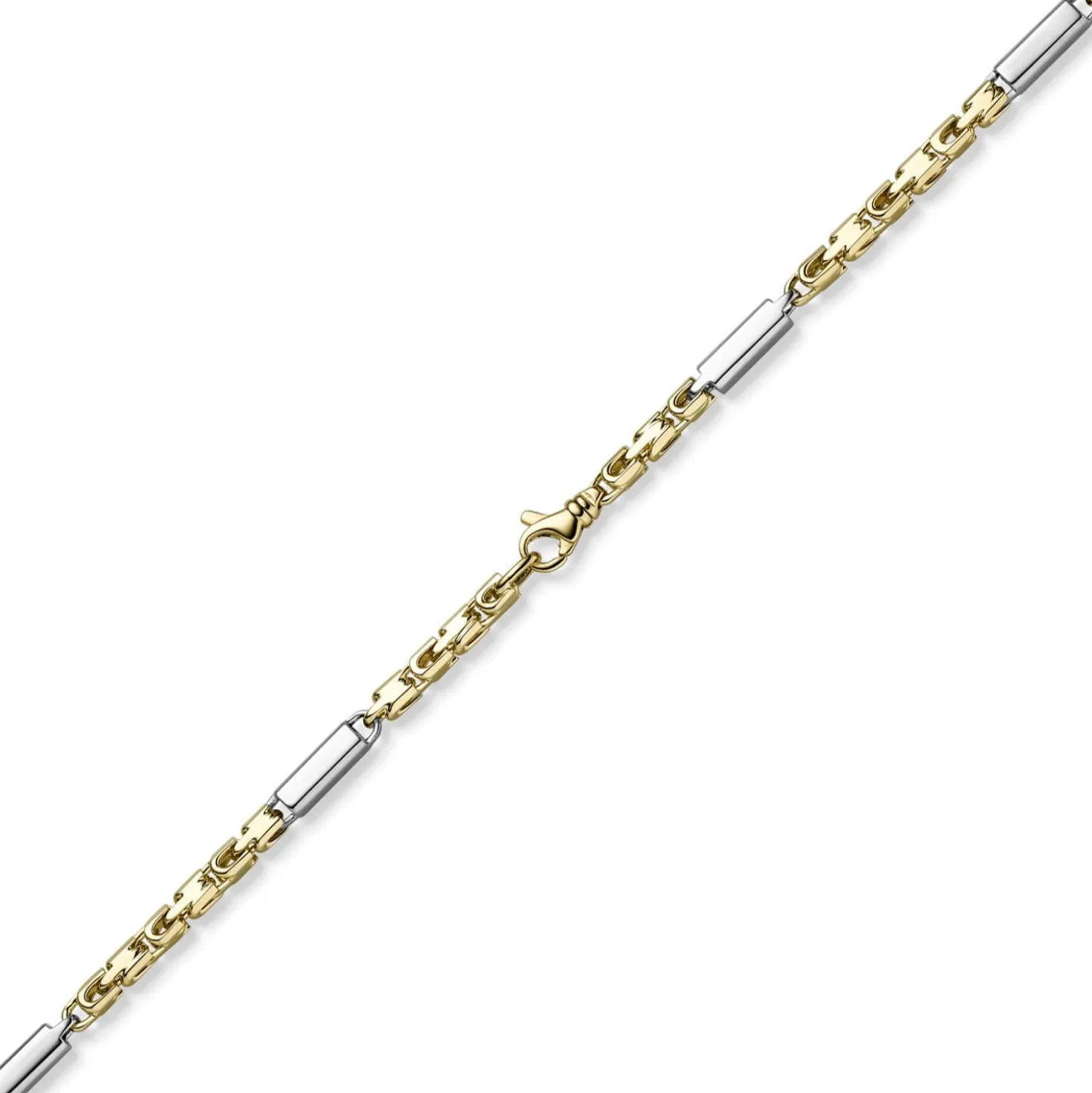 4,5mm Monte Carlo Kette Halskette 585 Gold Gelbgold Weißgold massiv 65cm Herren