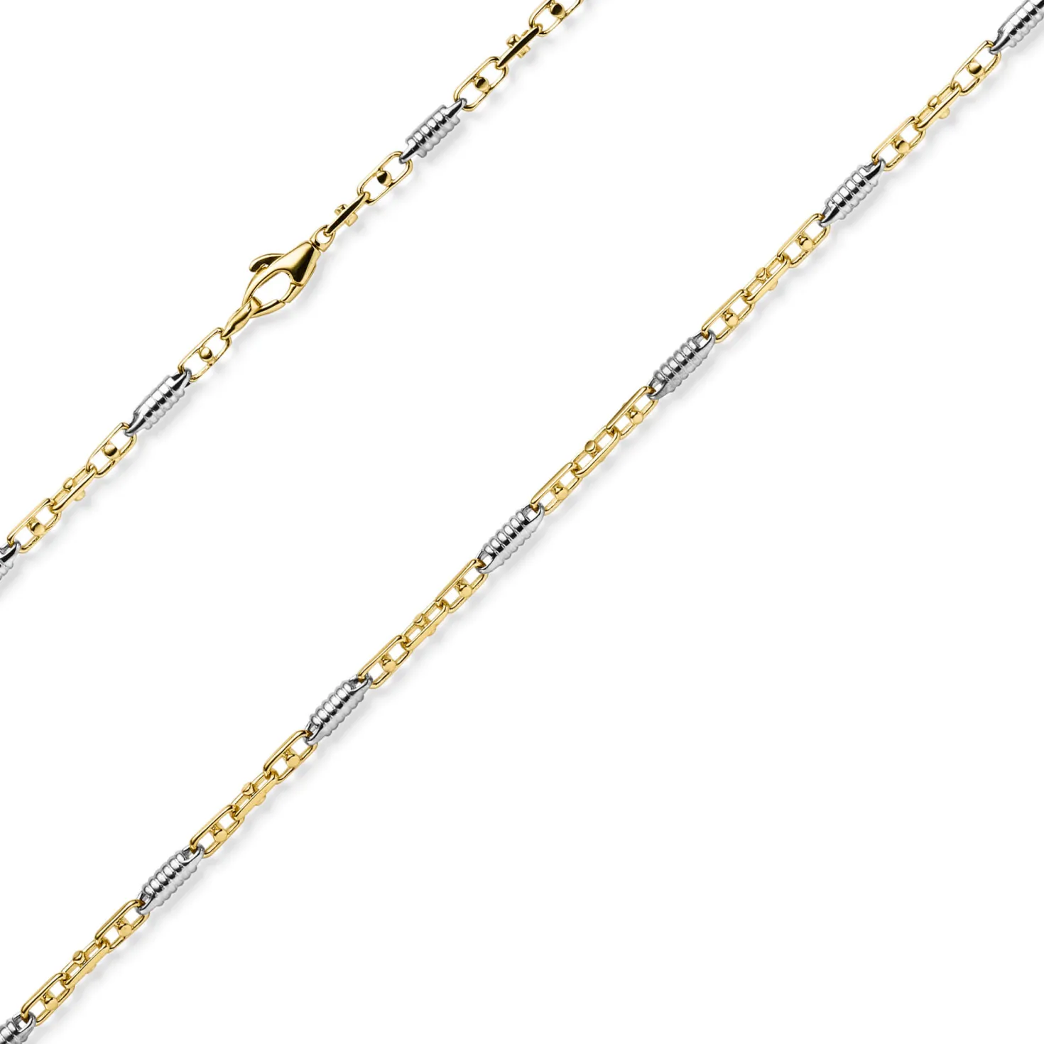 2,5mm Monte Carlo Kette Halskette aus 585 Gold Gelbgold Weißgold massiv 60cm