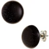 12mm Ohrstecker Ohrringe, 925 Silber, Goldfluss dunkelblau rund, Damen