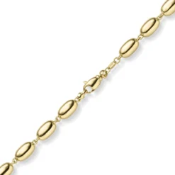 6,5mm Oliven-Kette Halskette Collier aus 585 Gold Gelbgold glänzend 50cm