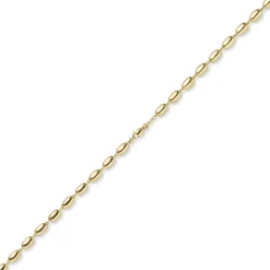 6,5mm Oliven-Kette Halskette Collier aus 585 Gold Gelbgold glänzend 50cm
