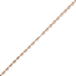 6,5mm Oliven-Kette Halskette Collier aus 585 Gold Rotgold glänzend 50cm