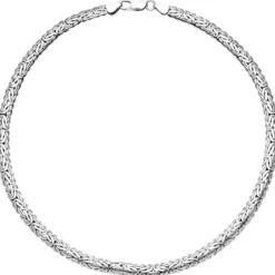 7mm ovale Königskette Kette Collier Halskette Halsschmuck aus 925 Silber, 45cm