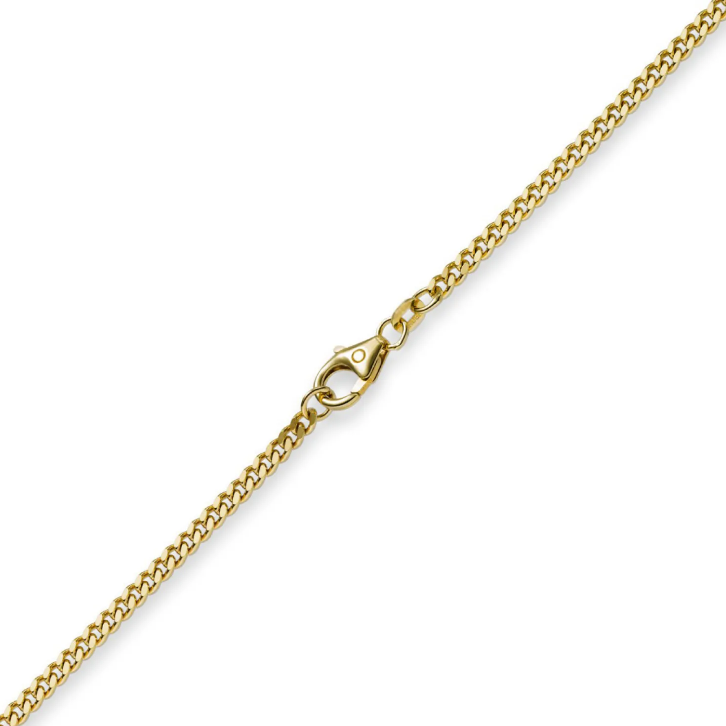 2,5mm Panzerarmband Armband Armkette, 750 Gold Gelbgold, 19cm, Unisex