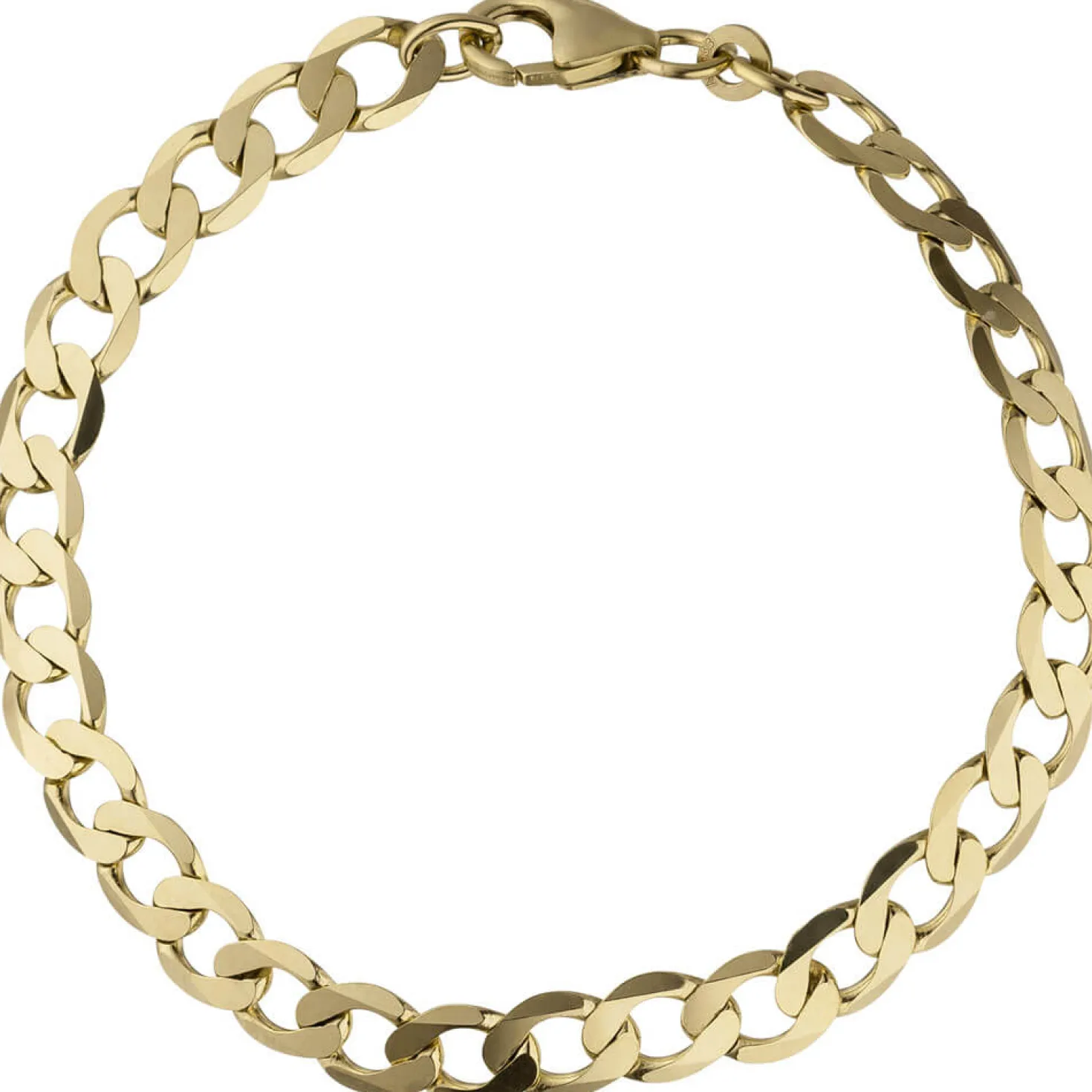 6,6mm Panzerarmband Armband Armkette Armschmuck aus 333 Gold Gelbgold 19cm