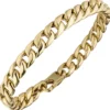 7,7mm Panzerkette Armband Armkette aus 585 Gold Gelbgold 21cm Armschmuck Herren