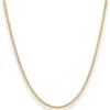 1,7mm Panzerkette Collier Halskette aus 750 Gold Gelbgold 45cm mit Zwischenöse