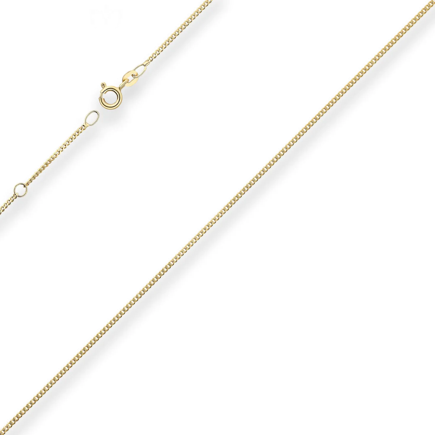 1,4mm Panzerkette Collier Halskette aus 333 Gold Gelbgold 36cm mit Zwischenöse