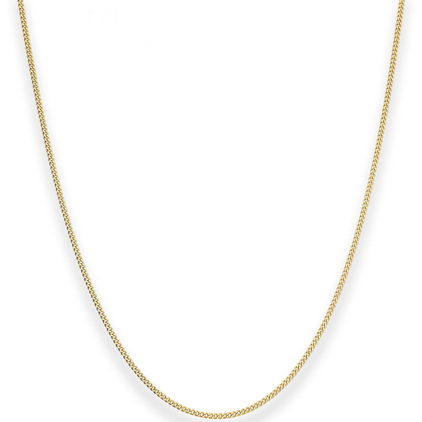 1,4mm Panzerkette Collier Halskette aus 585 Gold Gelbgold 42cm mit Zwischenöse