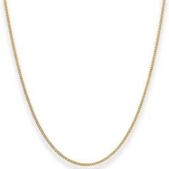 1,6mm Panzerkette Collier Halskette aus 585 Gold Gelbgold 42cm mit Zwischenöse