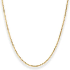 1,7mm Panzerkette Collier Halskette aus 585 Gold Gelbgold 40cm mit Zwischenöse