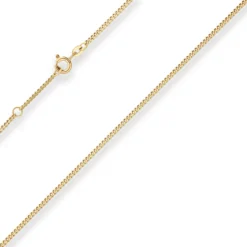 1,7mm Panzerkette Collier Halskette aus 585 Gold Gelbgold 40cm mit Zwischenöse