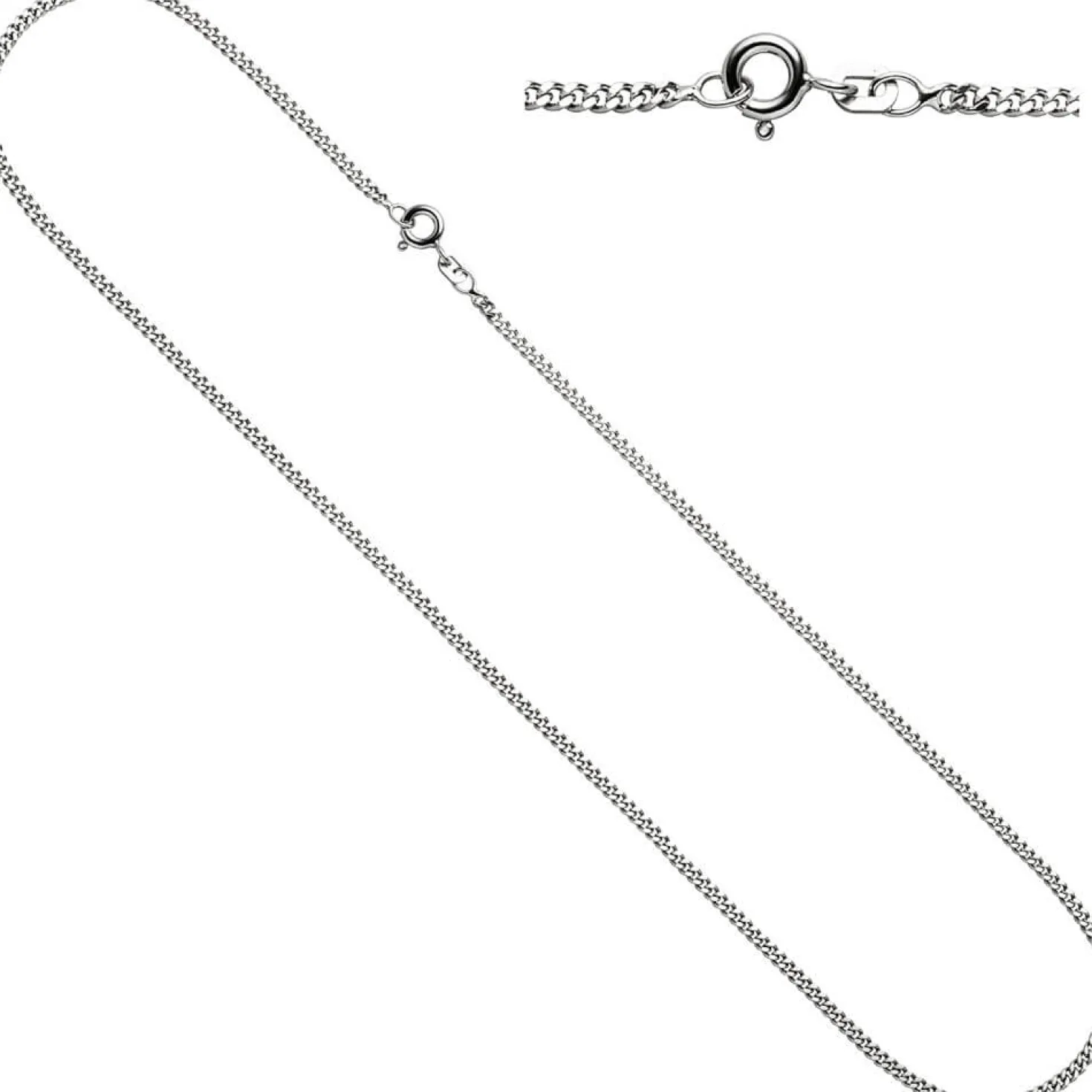 2mm Panzerkette Collier Halskette 925 Silber glänzend Damen, 80cm