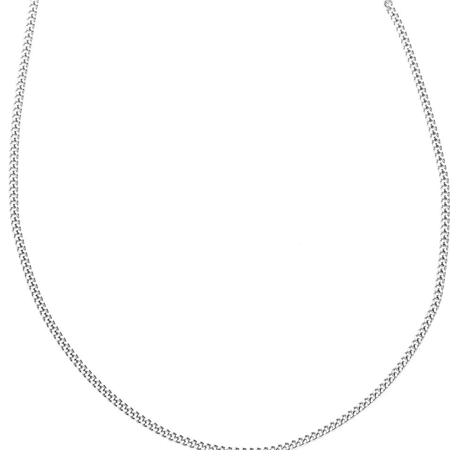 2mm Panzerkette Collier Halskette 925 Silber glänzend Damen, 45cm