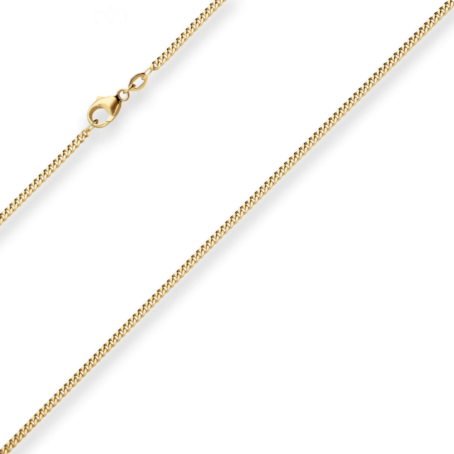 2,1mm Panzerkette Goldkette Collier Halskette aus 750 Gold Gelbgold 70cm