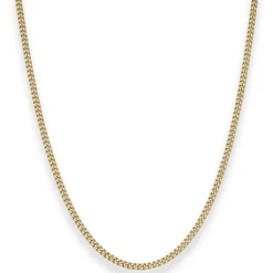 2,4mm Panzerkette Goldkette Collier Halskette aus 750 Gold Gelbgold 60cm