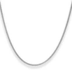 1,7mm Panzerkette Goldkette Collier Halskette aus 750 Gold Weißgold 50cm