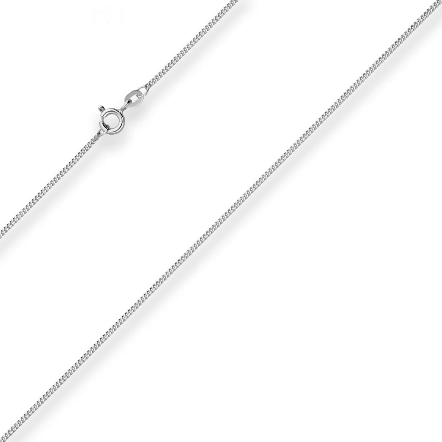 1,2mm Panzerkette Goldkette Collier Halskette aus 585 Gold Weißgold 38cm