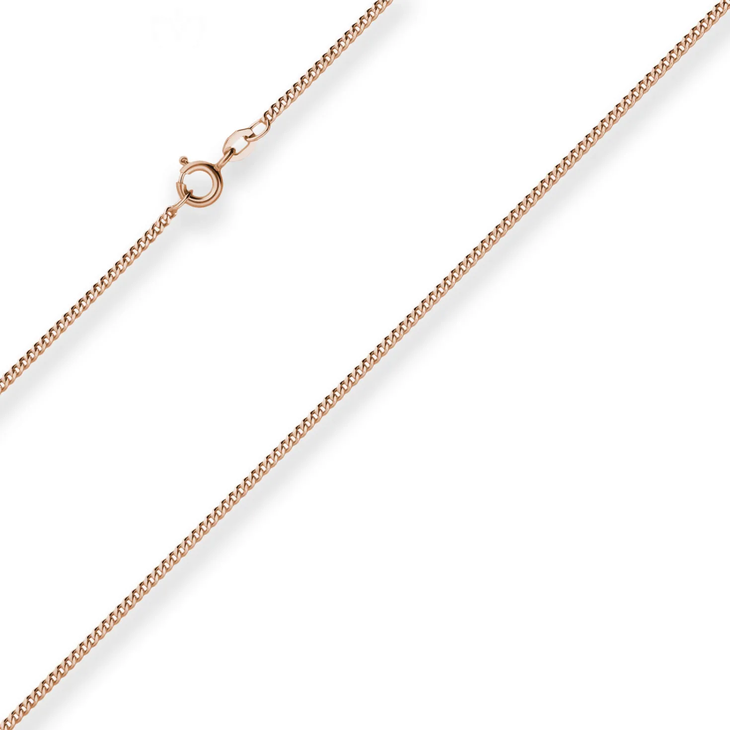 1,7mm Panzerkette Goldkette Collier Halskette aus 585 Gold Rotgold 45cm