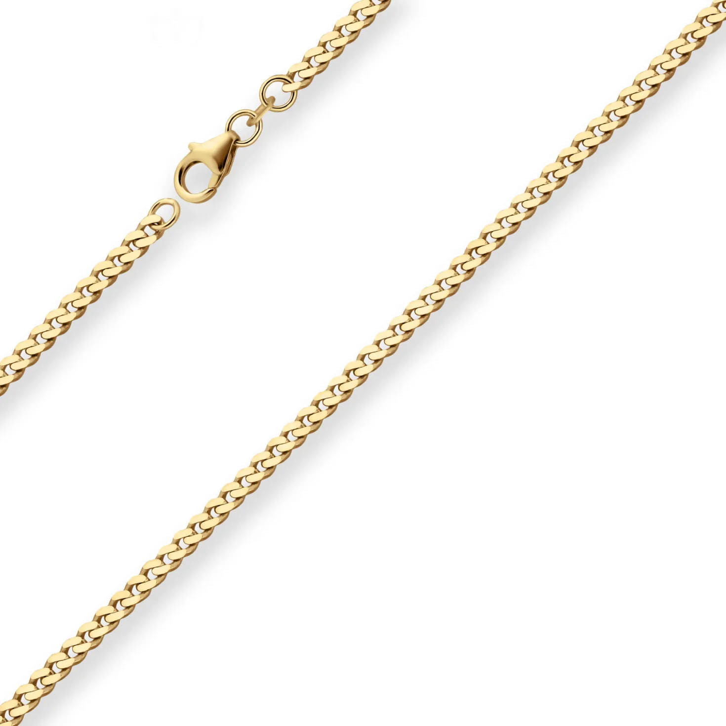 3,4mm Panzerkette Goldkette Collier Halskette aus 333 Gold Gelbgold 55cm
