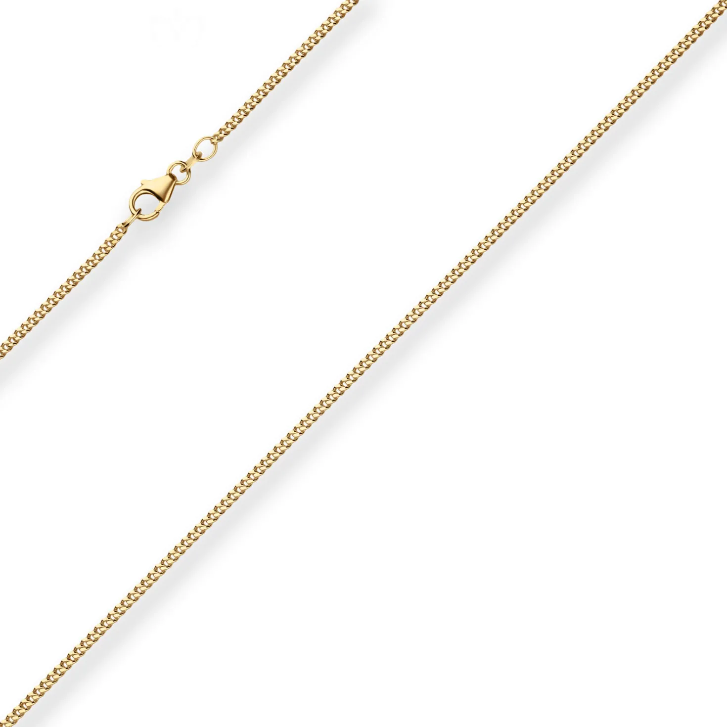 1,7mm Panzerkette Goldkette Collier Halskette aus 750 Gold Gelbgold 42cm