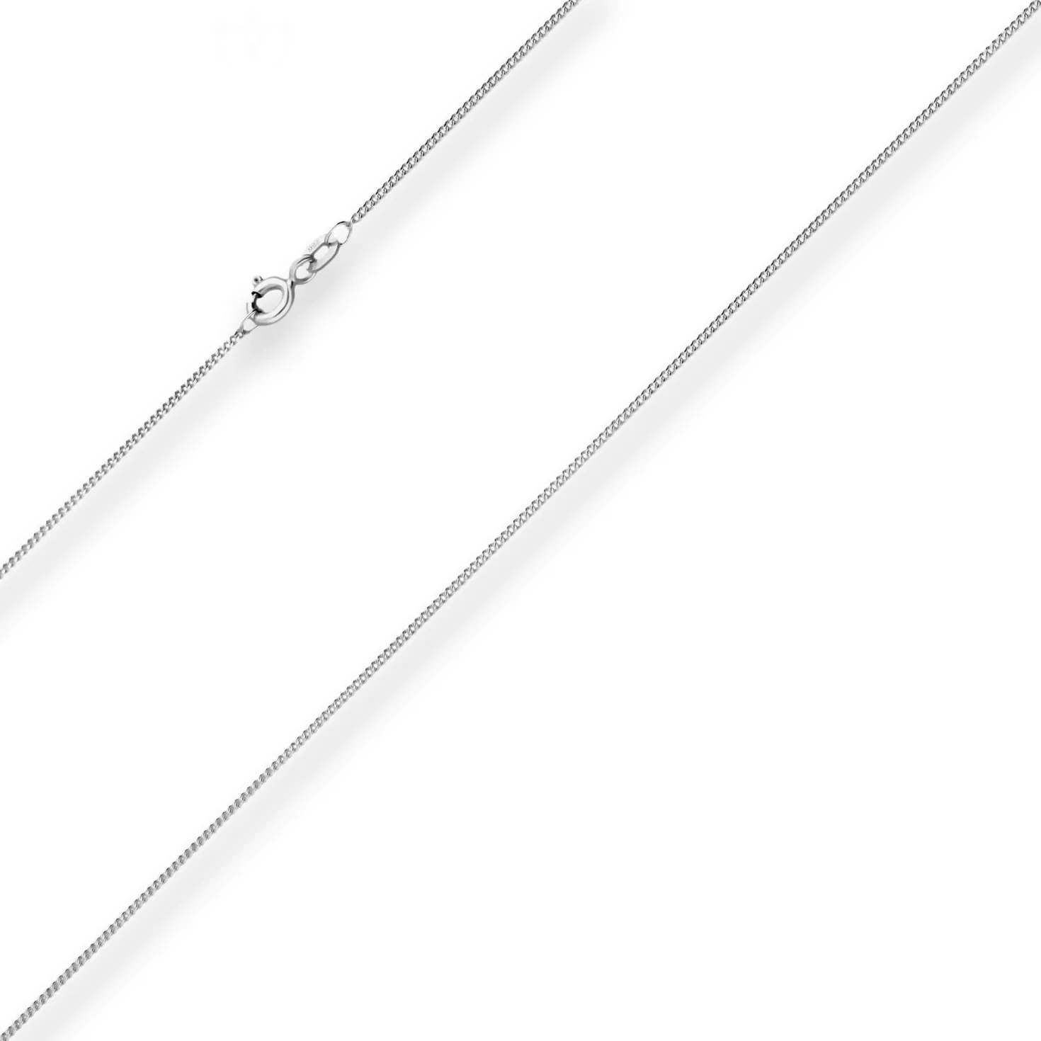 1,1mm Panzerkette Goldkette Collier Halskette aus 375 Gold Weißgold 45cm