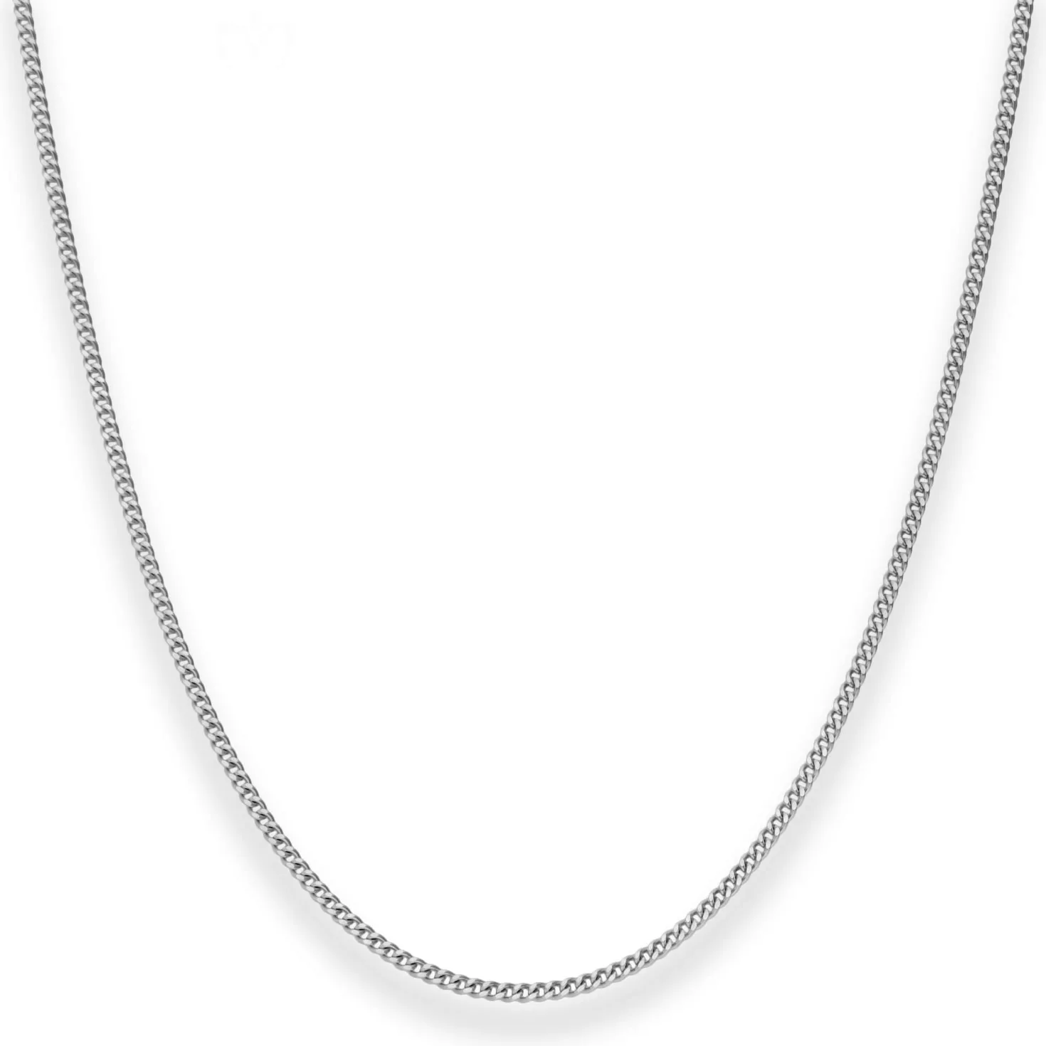 1,7mm Panzerkette Goldkette Collier Halskette aus 585 Gold Weißgold 70cm